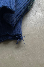 画像をギャラリービューアに読み込む, MADE IN ITALY 90&#39;S COTTON ACRYLIC DESIGN KNIT SWEATER / BLUE  [SIZE: M USED]
