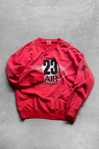 90'S AIR JORDAN 23 SWEATSHIRT / RED [SIZE: L USED]