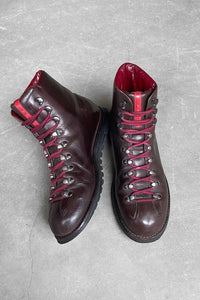 MADE IN ITALY LEATHER HIKING BOOTS / BROWN [SIZE: 39(24.5cm相当) USED]