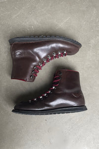 MADE IN ITALY LEATHER HIKING BOOTS / BROWN [SIZE: 39(24.5cm相当) USED]