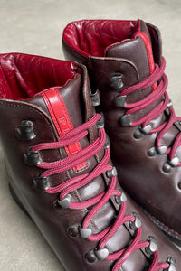 MADE IN ITALY LEATHER HIKING BOOTS / BROWN [SIZE: 39(24.5cm相当) USED]