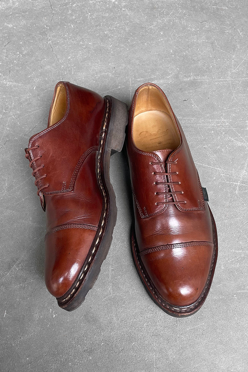 AZAY STRAIGHT TIP LEATHER SHOES / BROWN [SIZE: US9.0(27.0cm) USED]