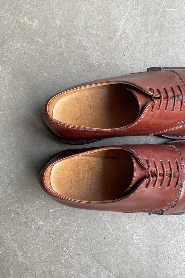 AZAY STRAIGHT TIP LEATHER SHOES / BROWN [SIZE: US9.0(27.0cm) USED]
