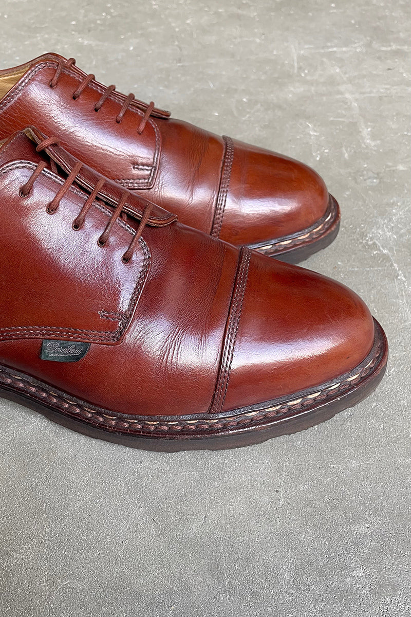 AZAY STRAIGHT TIP LEATHER SHOES / BROWN [SIZE: US9.0(27.0cm) USED]