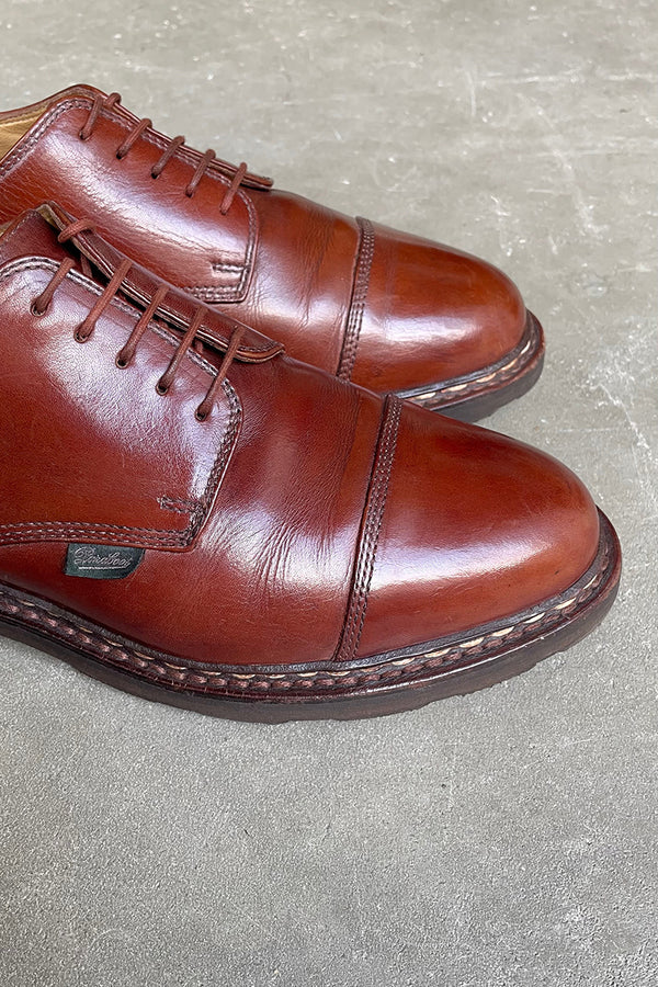 AZAY STRAIGHT TIP LEATHER SHOES / BROWN [SIZE: US9.0(27.0cm) USED]