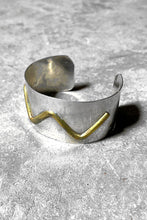 画像をギャラリービューアに読み込む, MADE IN MEXICO 925 SILVER BANGLE W/BRASS [SIZE: ONE SIZE USED]
