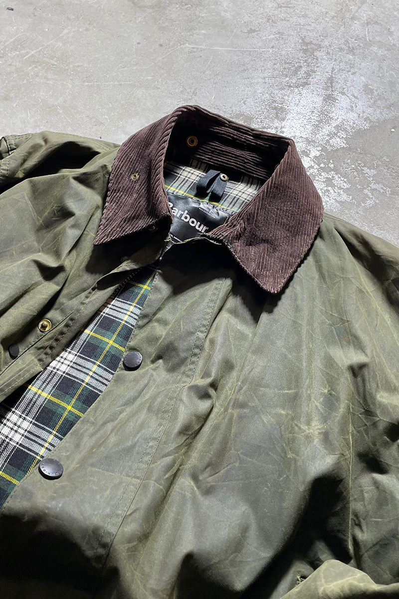 MADE IN ENGLAND BORDER OILED JACKET / KHAKI [SIZE: L USED]