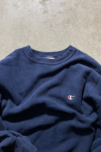 MADE IN USA 80'S REVERSE WEAVE ONE POINT SWEATSHIRT / NAVY [SIZE: L USED]