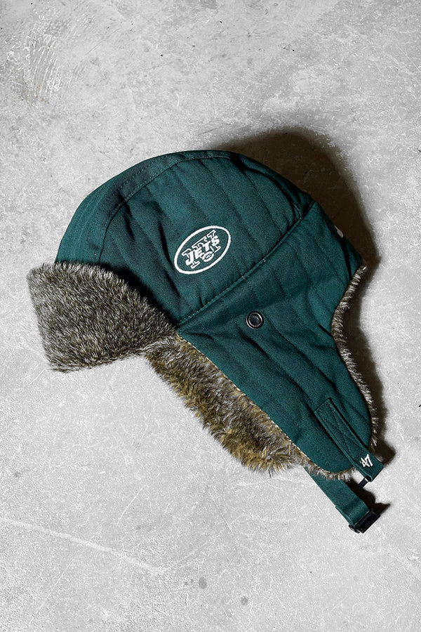 NY JETS FUR FLIGHT CAP/ GREEN [ONE SIZE USED]