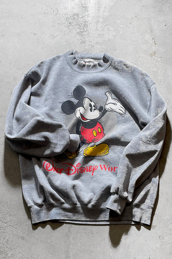 MADE IN USA 90'S MICKEY SWEATSHIRT / GRAY [SIZE: L USED]
