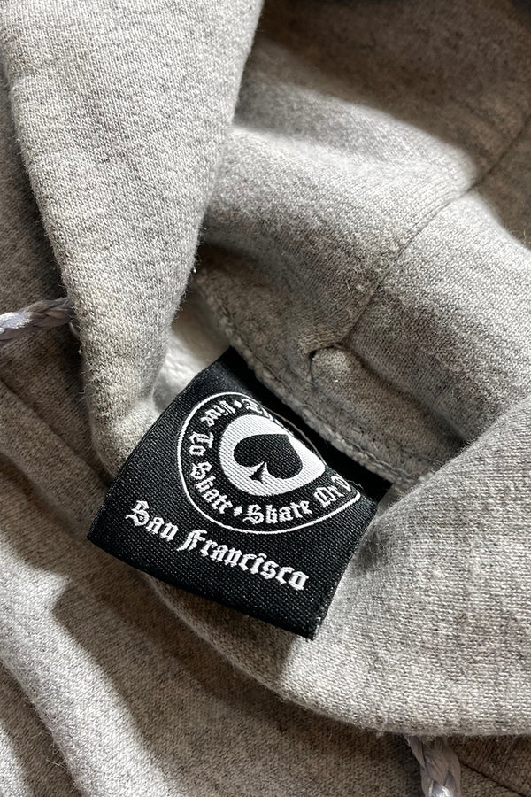 FLAME LOGO SWEAT HOODIE / GRAY [SIZE: S USED]