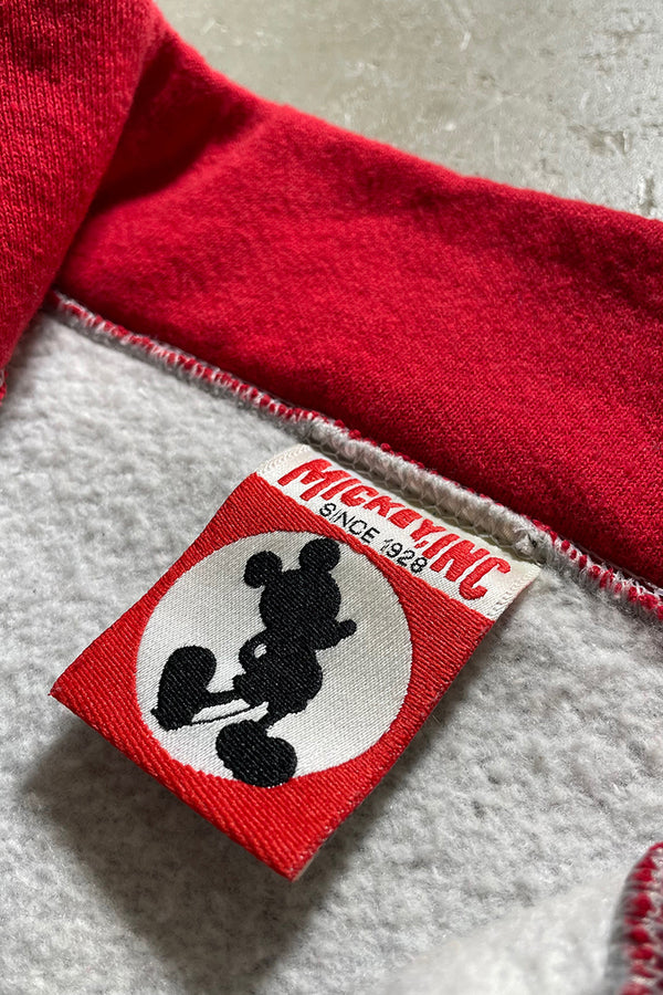 MADE IN USA 90'S HALF ZIP SWEATSHIRT / GRAY [SIZE: XL USED]