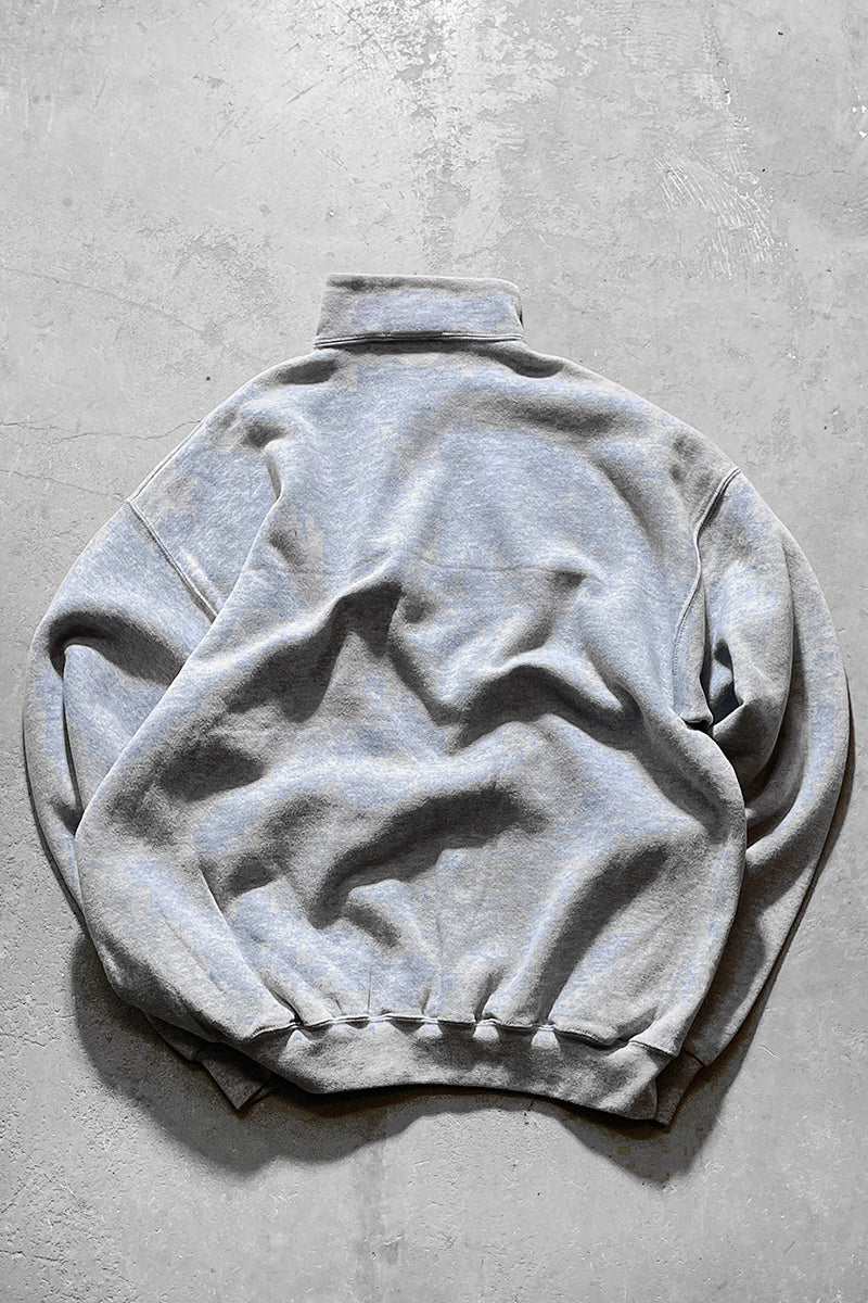 MADE IN USA 90'S HALF ZIP SWEATSHIRT / GRAY [SIZE: XL USED]