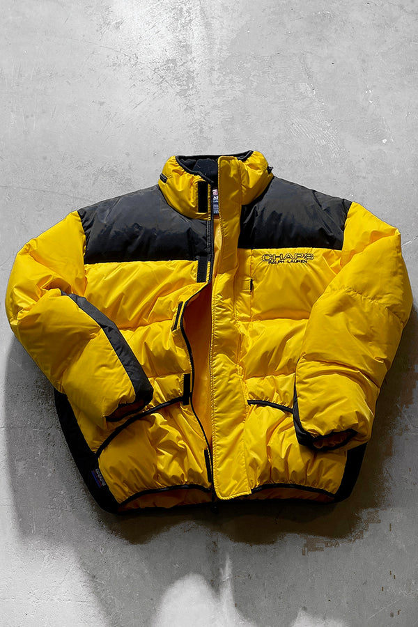 Y2K EARLY 00'S DOWN JACKET / YELLOW [SIZE: M USED]