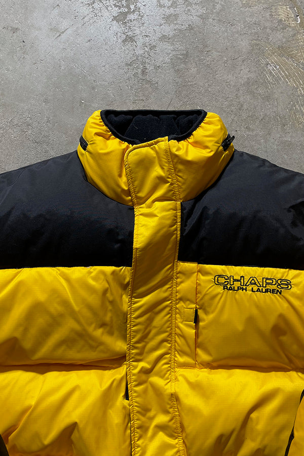 Y2K EARLY 00'S DOWN JACKET / YELLOW [SIZE: M USED]