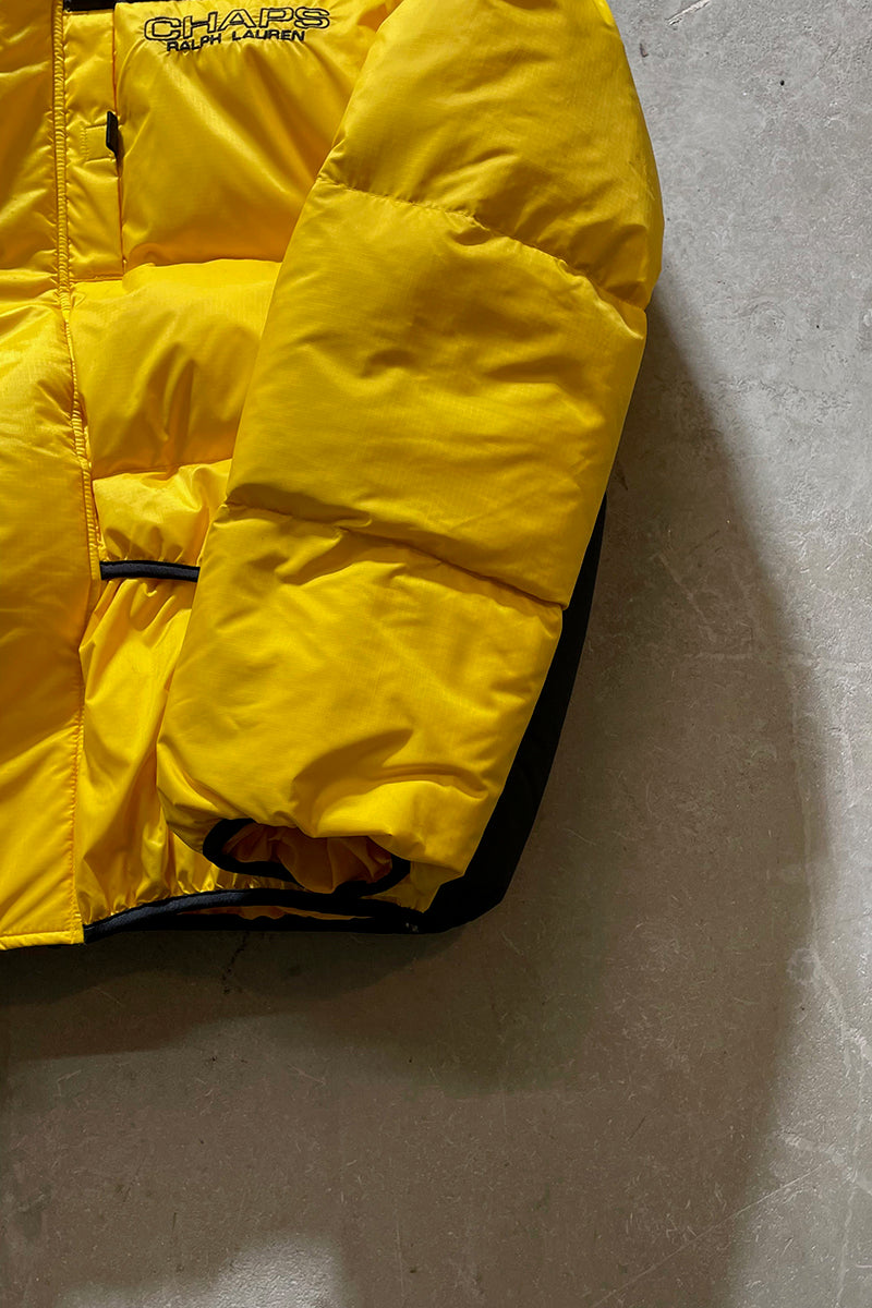 Y2K EARLY 00'S DOWN JACKET / YELLOW [SIZE: M USED]