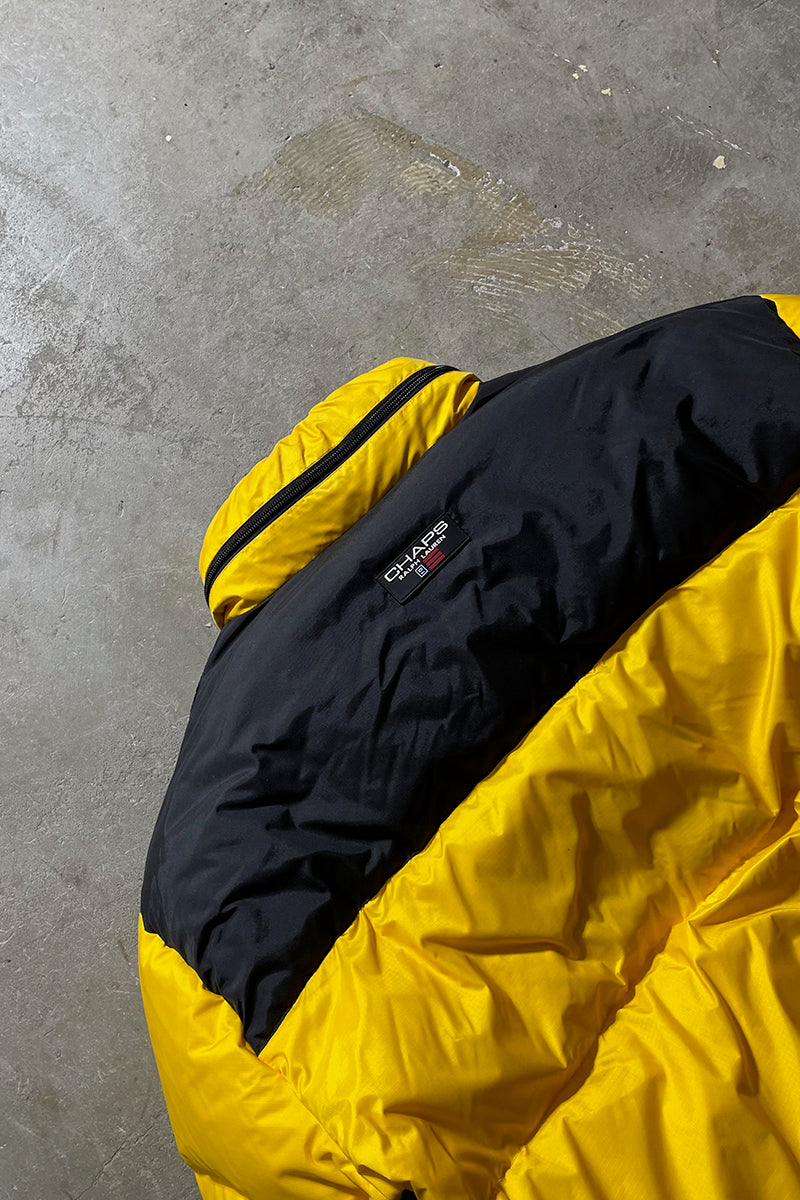 Y2K EARLY 00'S DOWN JACKET / YELLOW [SIZE: M USED]
