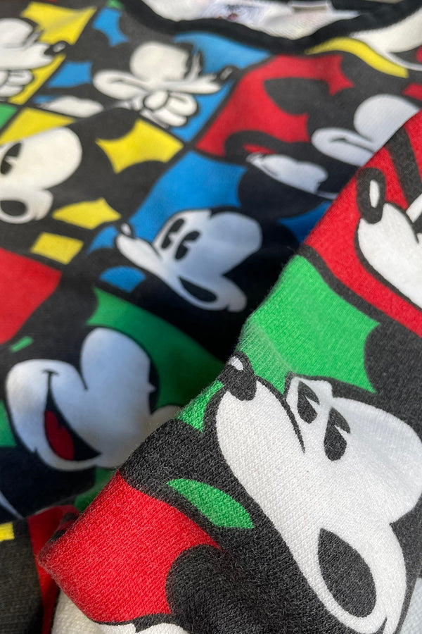 90'S MICKEY SWEATSHIRT / PATTERN [SIZE: L USED]