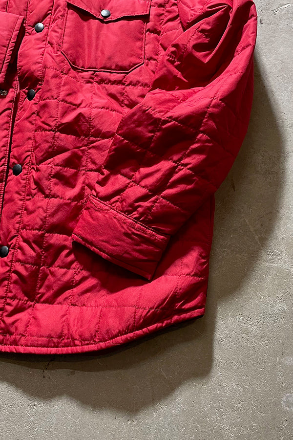 N19-8 90'S QUILTING SHIRT JACKET / RED [SIZE: L USED]