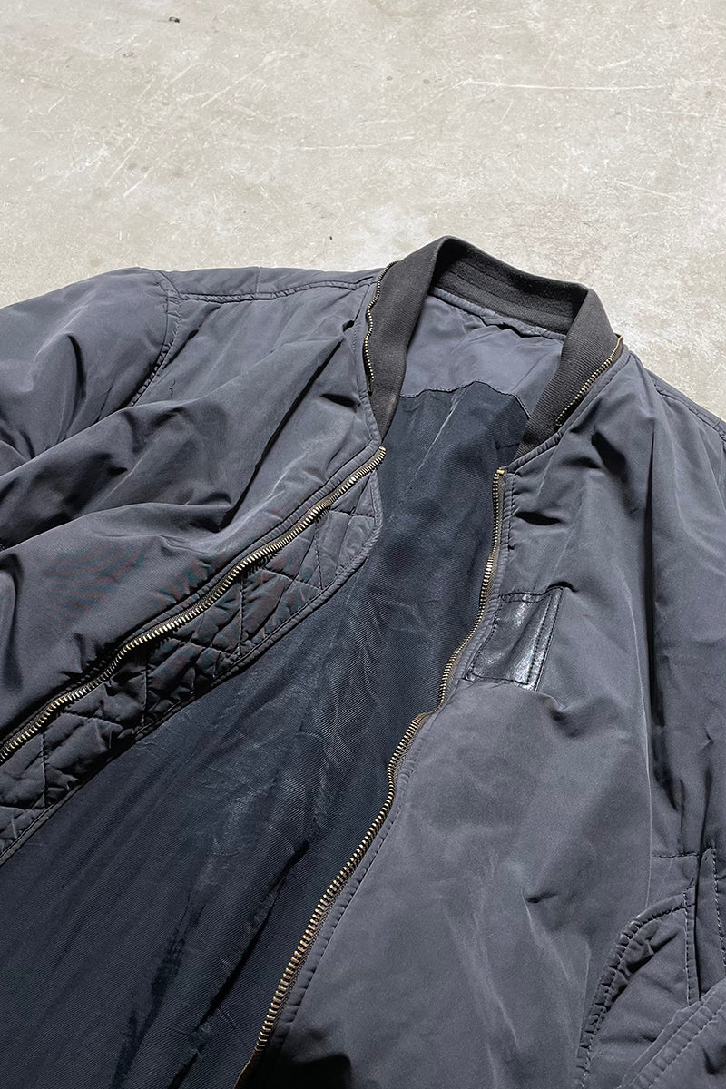 14AW VINCE PADDED MA-1 COAT / GRAY [SIZE: 52 USED]