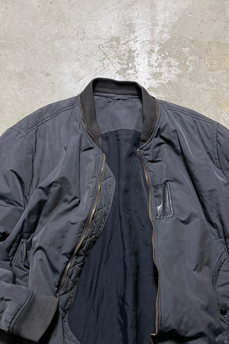 14AW VINCE PADDED MA-1 COAT / GRAY [SIZE: 52 USED]