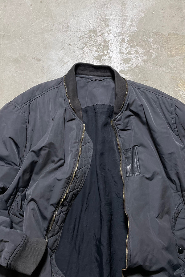 14AW VINCE PADDED MA-1 COAT / GRAY [SIZE: 52 USED]