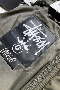Y2K EARLY 00'S NYLON HOODIE PUFF JACKET / KHAKI [SIZE: L DEADSTOCK/NOS]