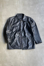 画像をギャラリービューアに読み込む, 90&#39;S LEATHER CAR COAT / BLACK [SIZE: M USED]
