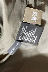 Y2K EARLY 00'S NYLON HOODIE PUFF JACKET / KHAKI [SIZE: L DEADSTOCK/NOS]