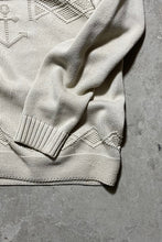 画像をギャラリービューアに読み込む, MADE IN ROMANIA COTTON PATTERN SWEATER / GRAY [SIZE: S USED]
