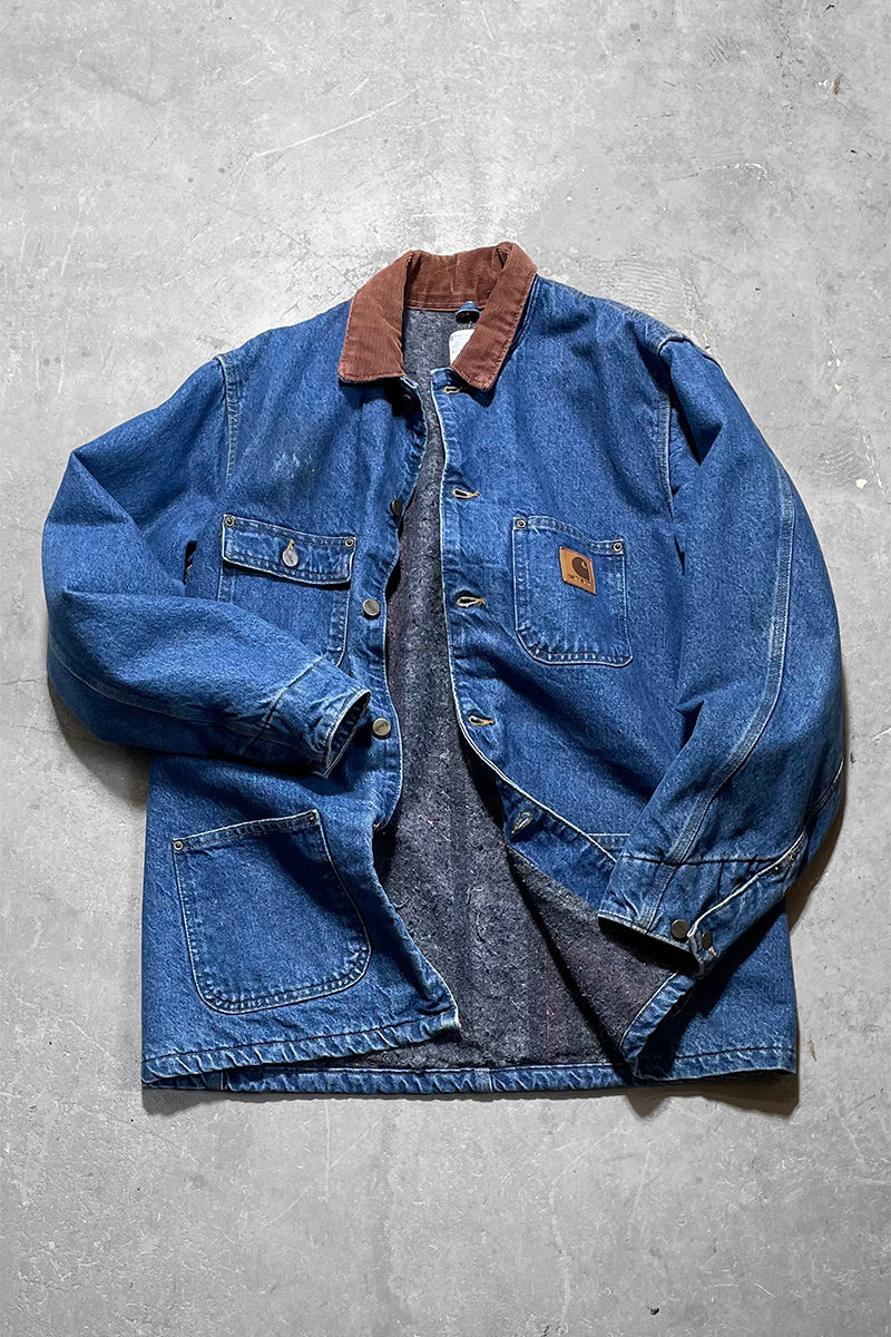 MADE IN USA Y2K 03'S DENIM MICHIGAN CHORE COAT / INDIGO [SIZE: M USED]