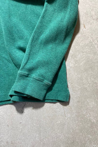 HALF ZIP COTTON MELANGE KNIT SWEATER / GREEN	[SIZE: L USED]