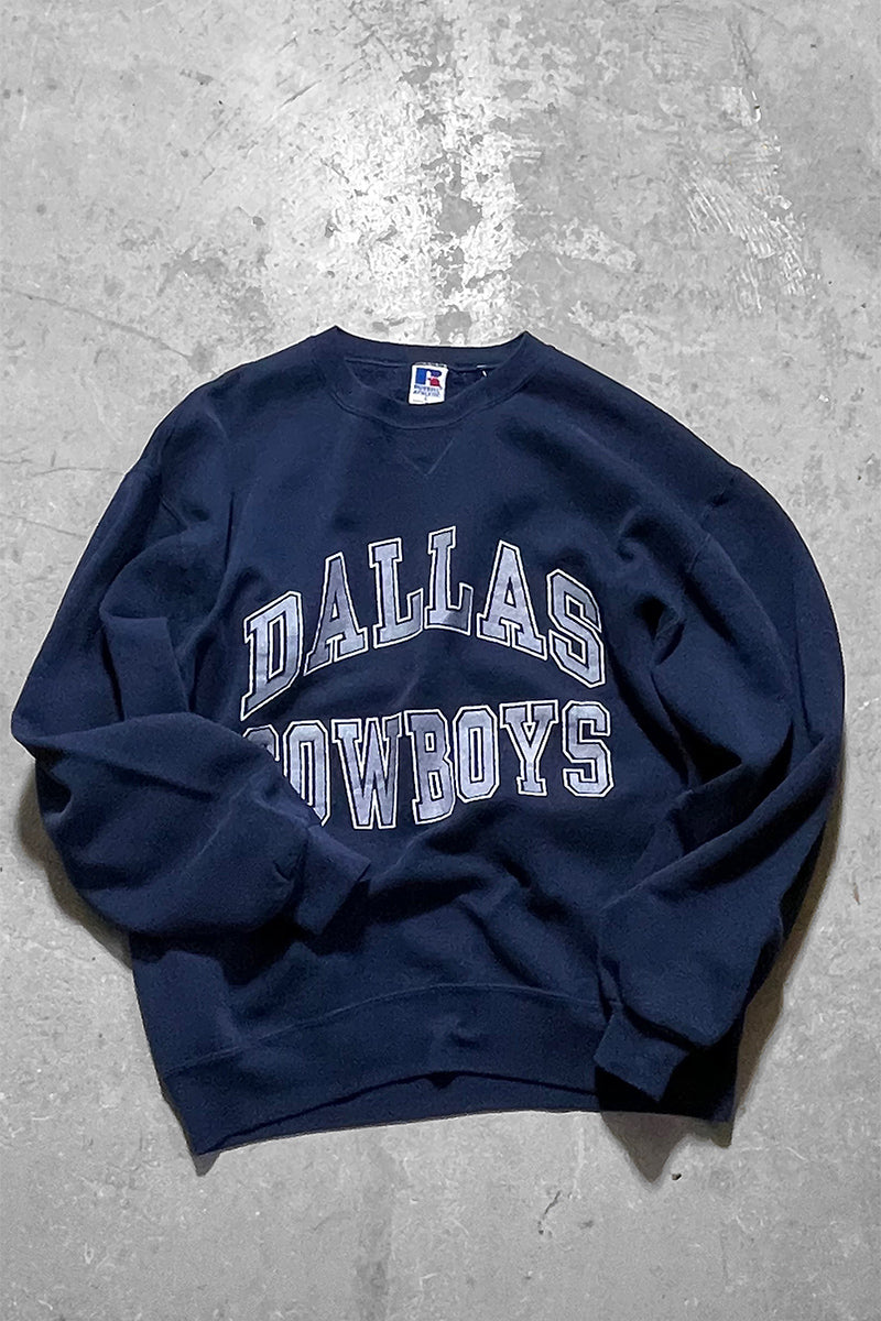 MADE IN USA 90'S DALLAS COWBOYS SWEATSHIRT / NAVY [SIZE: L USED]
