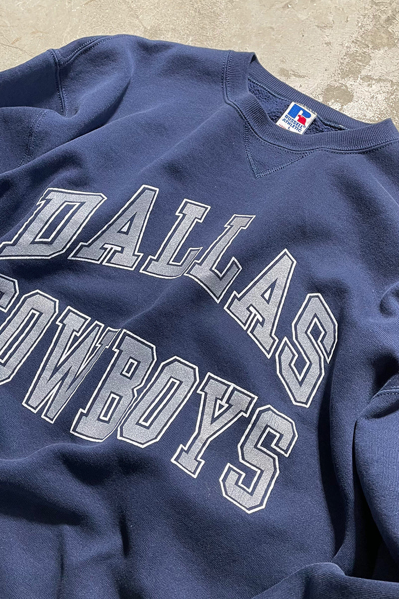 MADE IN USA 90'S DALLAS COWBOYS SWEATSHIRT / NAVY [SIZE: L USED]