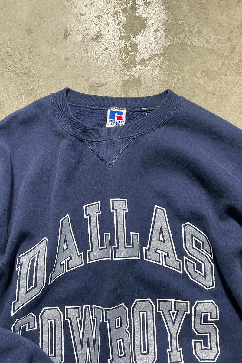 MADE IN USA 90'S DALLAS COWBOYS SWEATSHIRT / NAVY [SIZE: L USED]