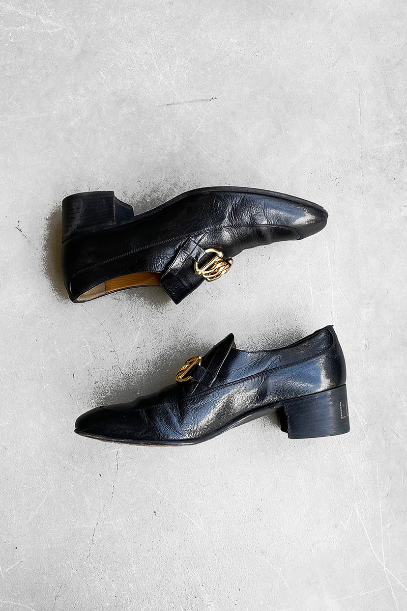 MADE IN ITALY 19AW ICE LOLLY LEATHER LOAFER / BLACK[SIZE: US8.0 (26cm相当) USED]