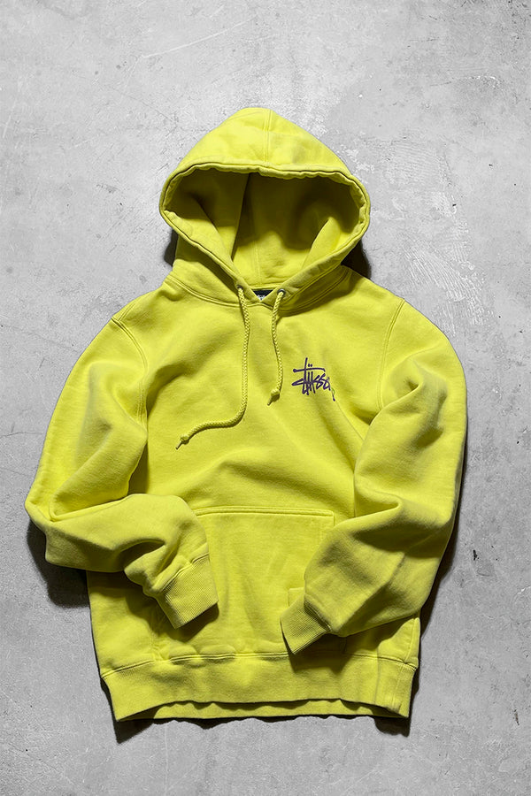 ONE POINT LOGO SWEAT HOODIE / YELLOW [SIZE: S USED]