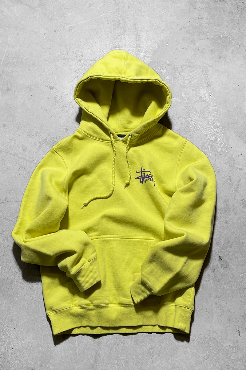 ONE POINT LOGO SWEAT HOODIE  / YELLOW [SIZE: S USED]