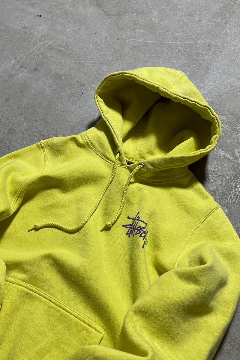 ONE POINT LOGO SWEAT HOODIE / YELLOW [SIZE: S USED]