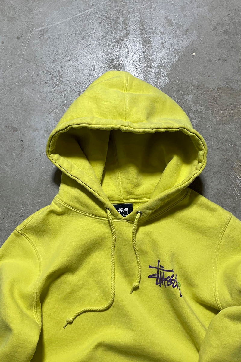ONE POINT LOGO SWEAT HOODIE / YELLOW [SIZE: S USED]