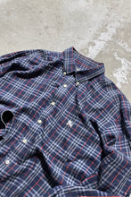 画像をギャラリービューアに読み込む, 90&#39;S L/S BD NOVA CHECK SHIRT / NAVY	[SIZE: XL USED]
