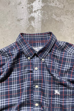 画像をギャラリービューアに読み込む, 90&#39;S L/S BD NOVA CHECK SHIRT / NAVY	[SIZE: XL USED]
