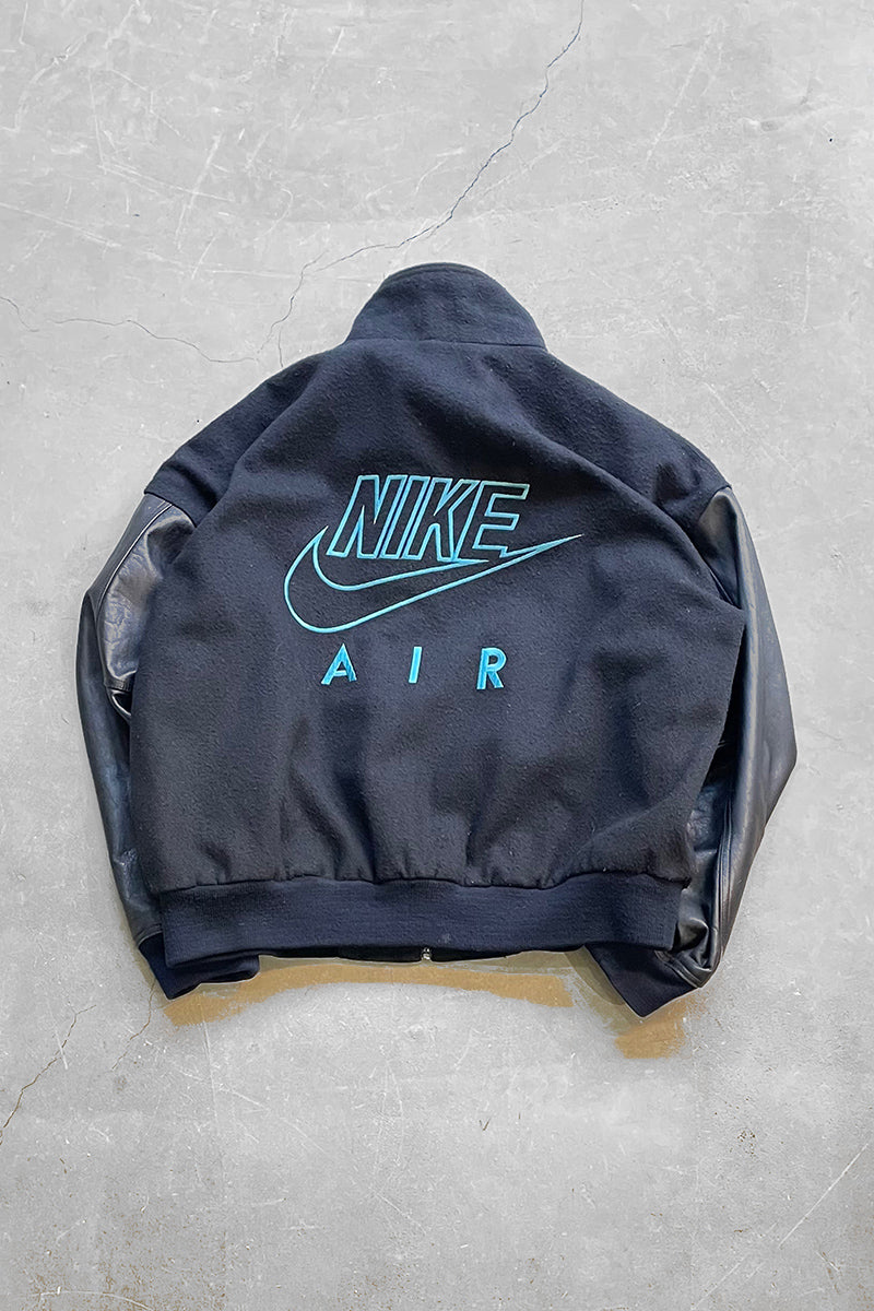 90'S LOGO VARSITY STADIUM JACKET / BLACK [SIZE: XL USED]