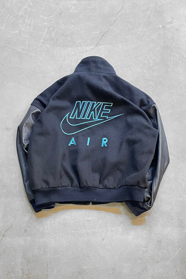 90'S LOGO VARSITY STADIUM JACKET / BLACK [SIZE: XL USED]
