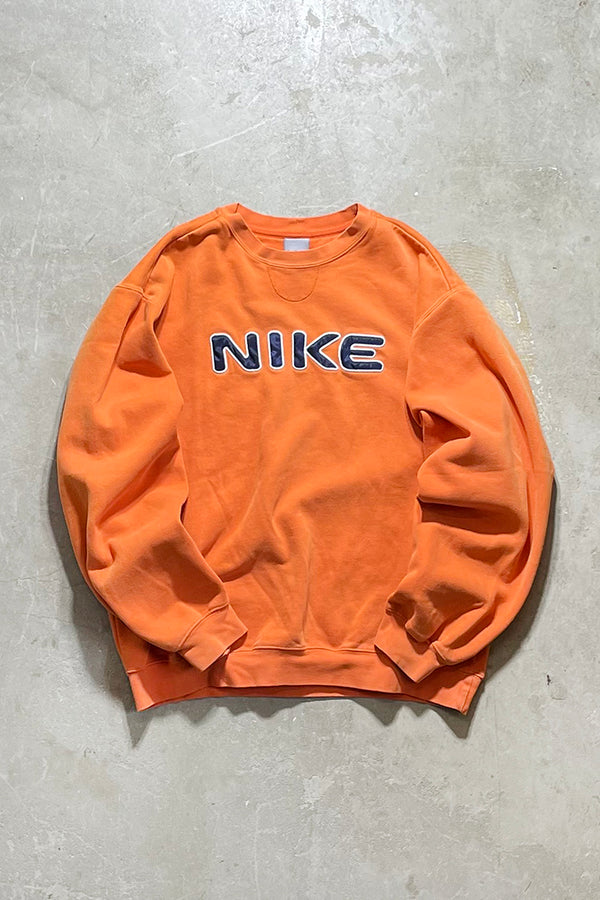 Y2K EARLY 00'S LOGO SWEATSHIRT / ORANGE [SIZE: M USED]