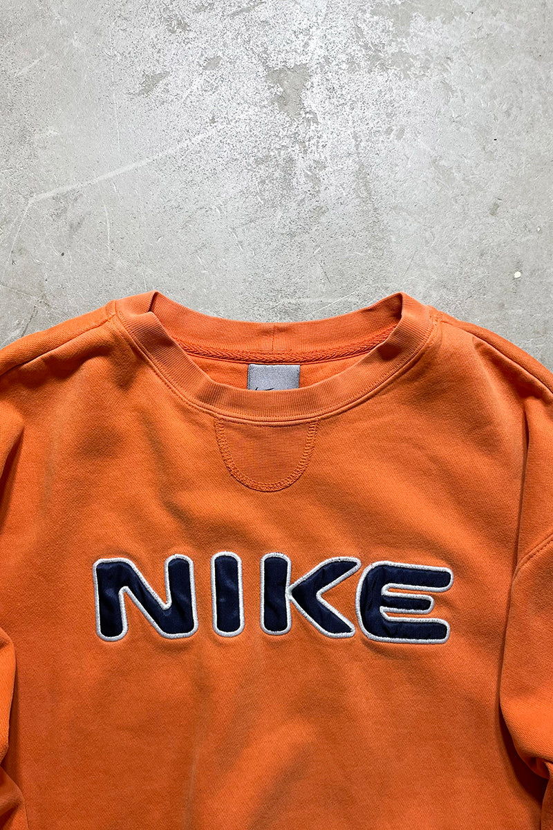 Y2K EARLY 00'S LOGO SWEATSHIRT / ORANGE [SIZE: M USED]