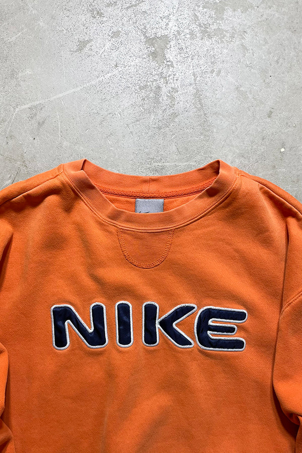 Y2K EARLY 00'S LOGO SWEATSHIRT / ORANGE [SIZE: M USED]