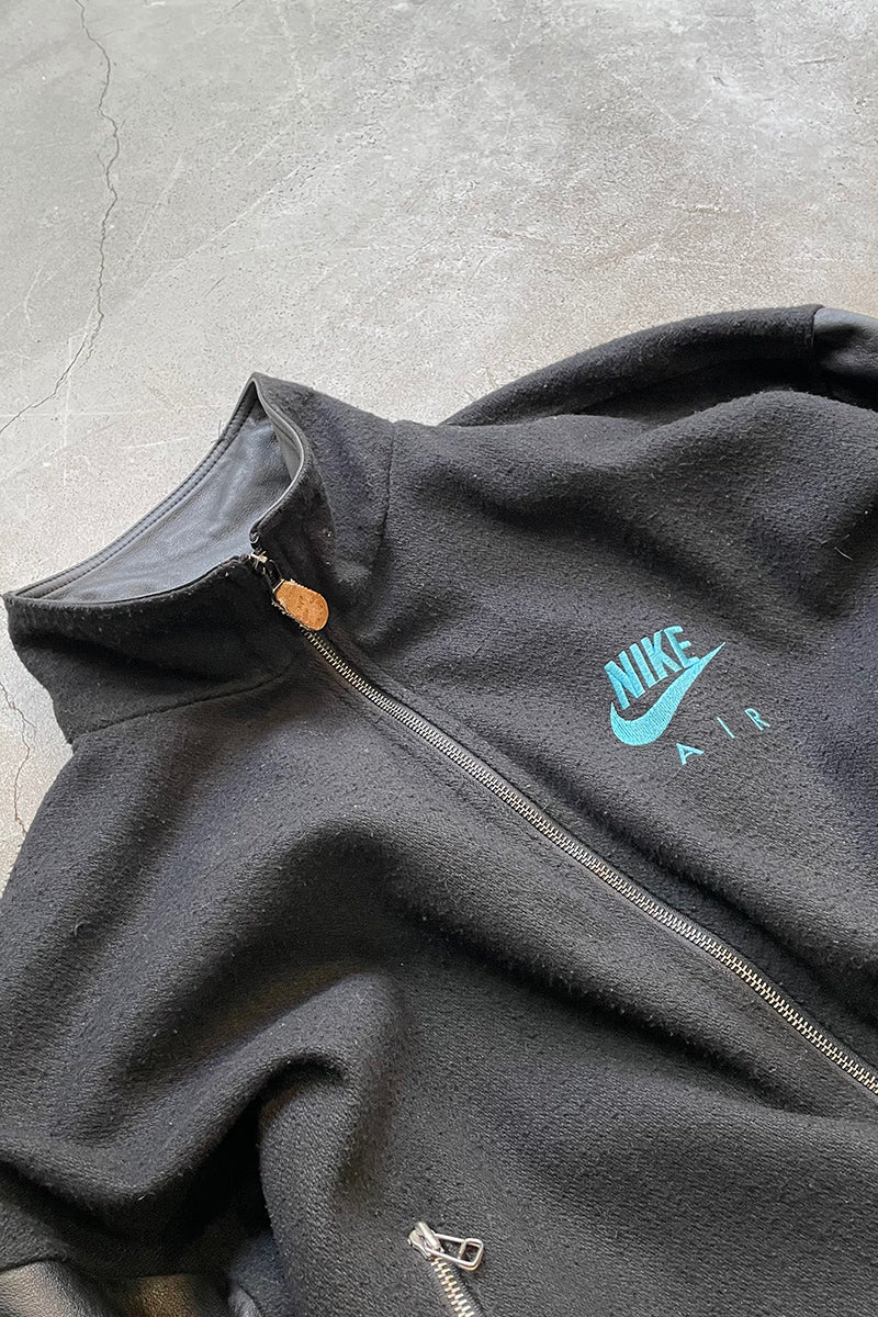 90'S LOGO VARSITY STADIUM JACKET / BLACK [SIZE: XL USED]