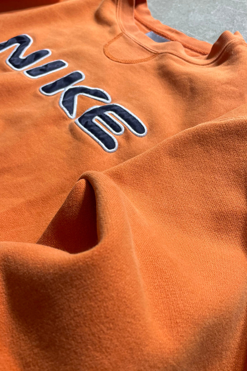 Y2K EARLY 00'S LOGO SWEATSHIRT / ORANGE [SIZE: M USED]