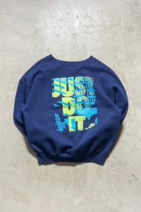 MADE IN USA 90'S JUST DO IT SWEATSHIRT / NAVY [SIZE: M USED]